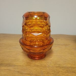 Viking Glass Georgian Glimmer Fairy Lamp w/ original sticker in Persimmon